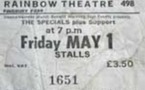 The Specials - Rainbow Theater -London - May 1981