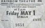 The Specials - Rainbow Theater -London - May 1981 The Specials - Rainbow Theater -London - May 1981