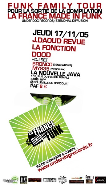 La france made in Funk - Release Party La france made in Funk - Release Party