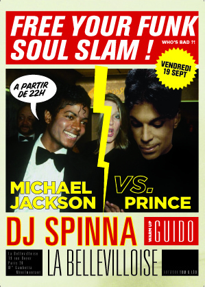 Soirée Partenaire : Michaël Jackson Vs Prince par Dj Spinna / 19 Septembre à Paris Soirée Partenaire : Michaël Jackson Vs Prince par Dj Spinna / 19 Septembre à Paris