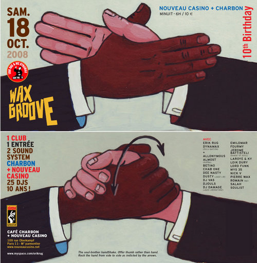 Sam 18 oct : 10 ans de Waxgroove, 25 djs,Café Charbon + NouveauCasino (Paris)