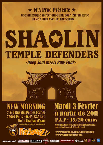 Tournée des Shaolin Temple Defenders