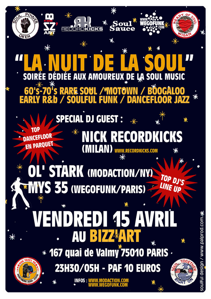 Modaction et Wegofunk présentent la soirée La Nuit de la Soul #4 le 15 avril 2011