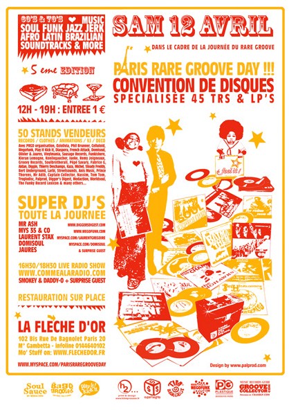 Paris Rare Groove Day #5 - Samedi 12 Avril 2008 à Paris - Live + Dj's + Convention de Disques