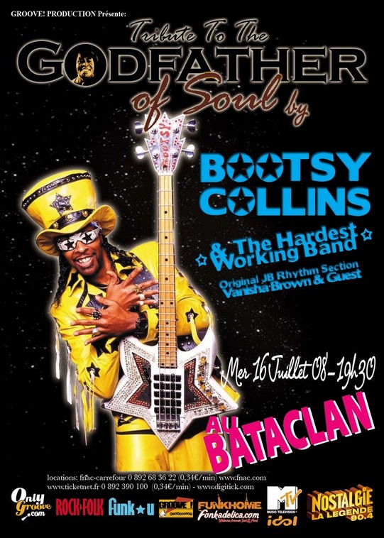 Bootsy Collins ramène des anciens JB's avec lui en tournée en Europe cet été Bootsy Collins ramène des anciens JB's avec lui en tournée en Europe cet été