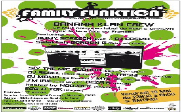 Family Funktion @ Batofar / Vendredi 19 Mai / 23h30 - 6h00